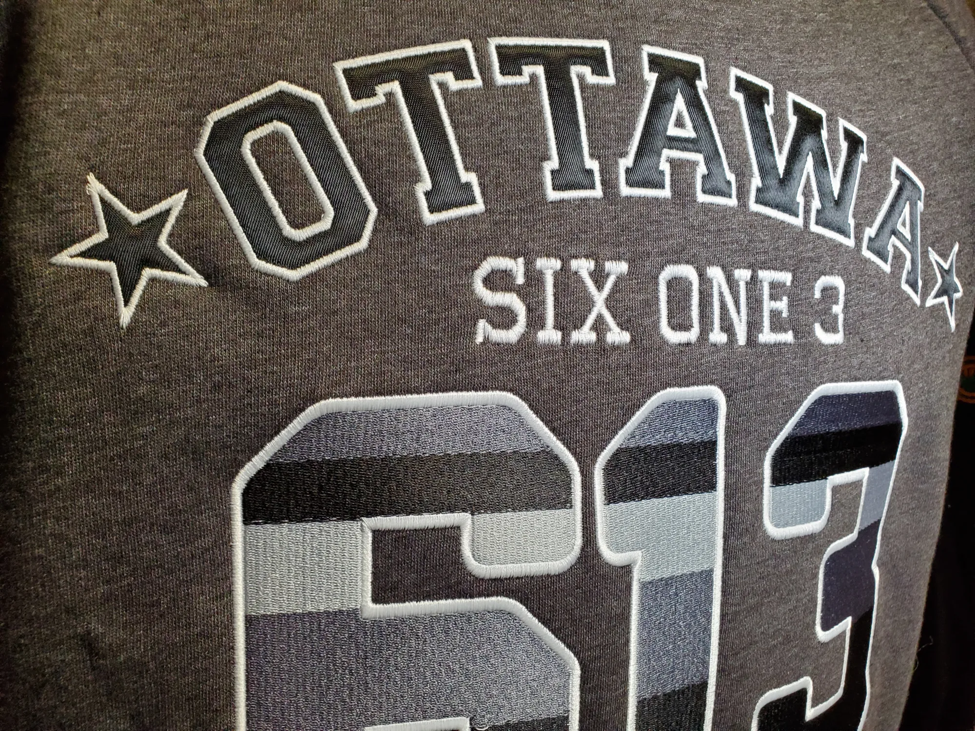 Six One 3 Vintage Style Ottawa Crew Neck Charcoal Heather