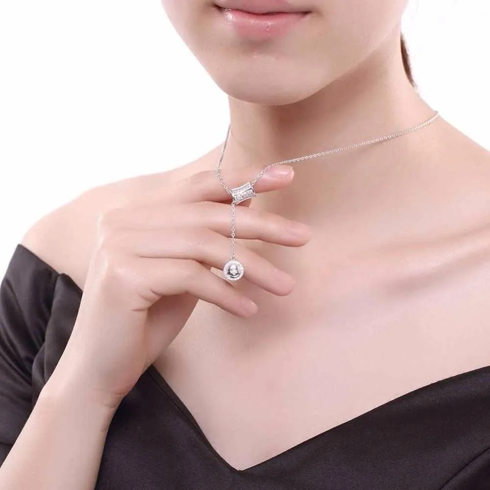 Solid 925 Sterling Silver Necklace Design Wedding Accessories Fashion Jewelry Necklaces & Pendants For Women