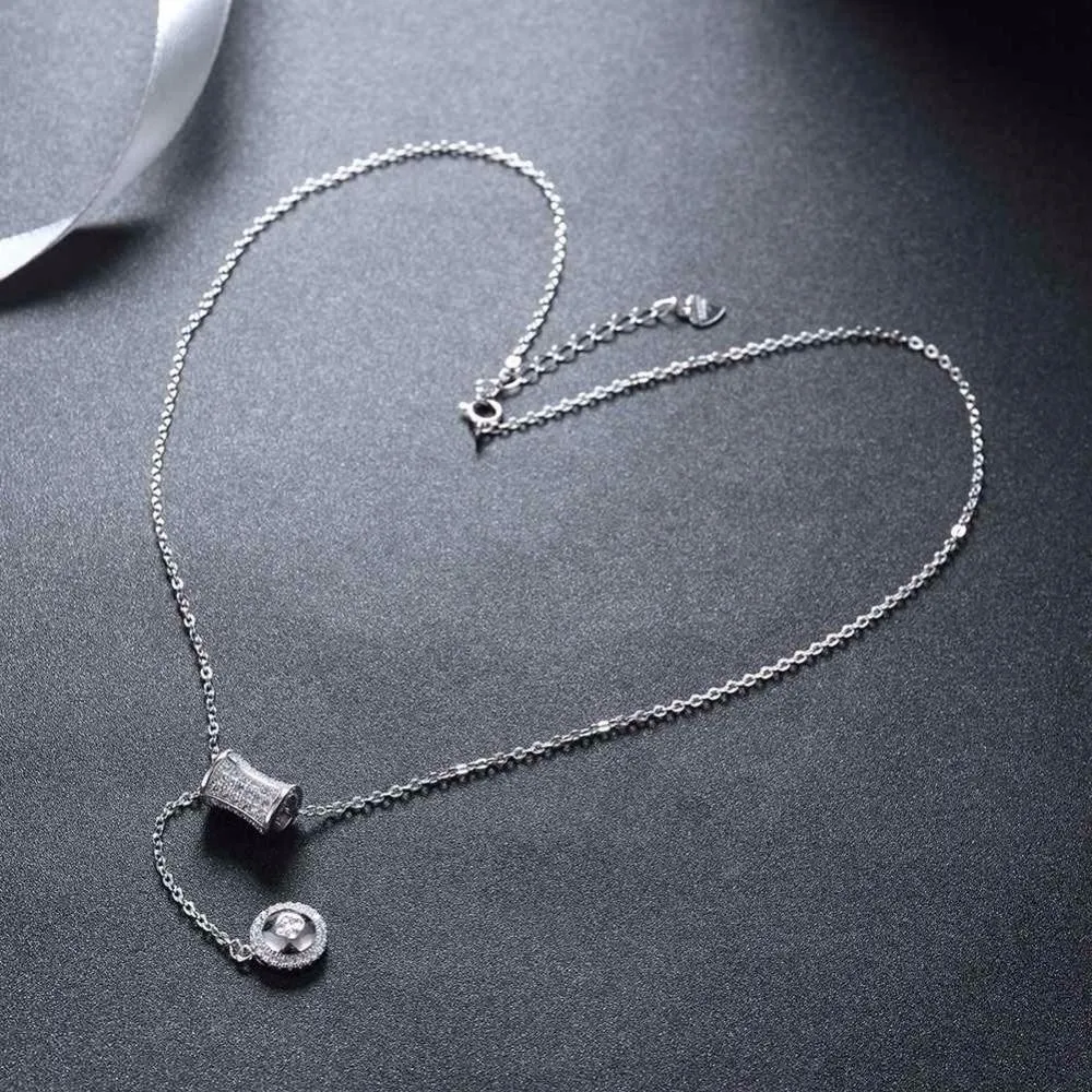 Solid 925 Sterling Silver Necklace Design Wedding Accessories Fashion Jewelry Necklaces & Pendants For Women
