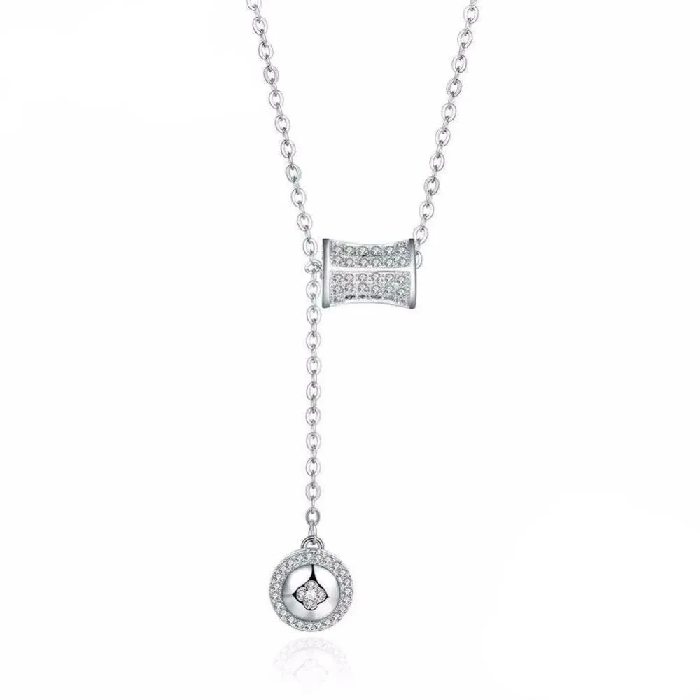 Solid 925 Sterling Silver Necklace Design Wedding Accessories Fashion Jewelry Necklaces & Pendants For Women
