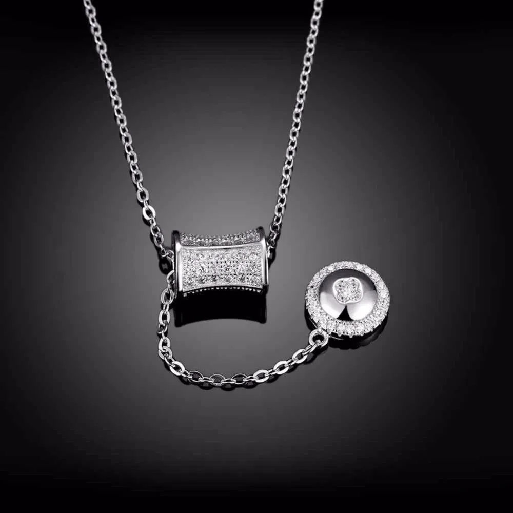 Solid 925 Sterling Silver Necklace Design Wedding Accessories Fashion Jewelry Necklaces & Pendants For Women