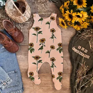 Sunflowers Footed Romper