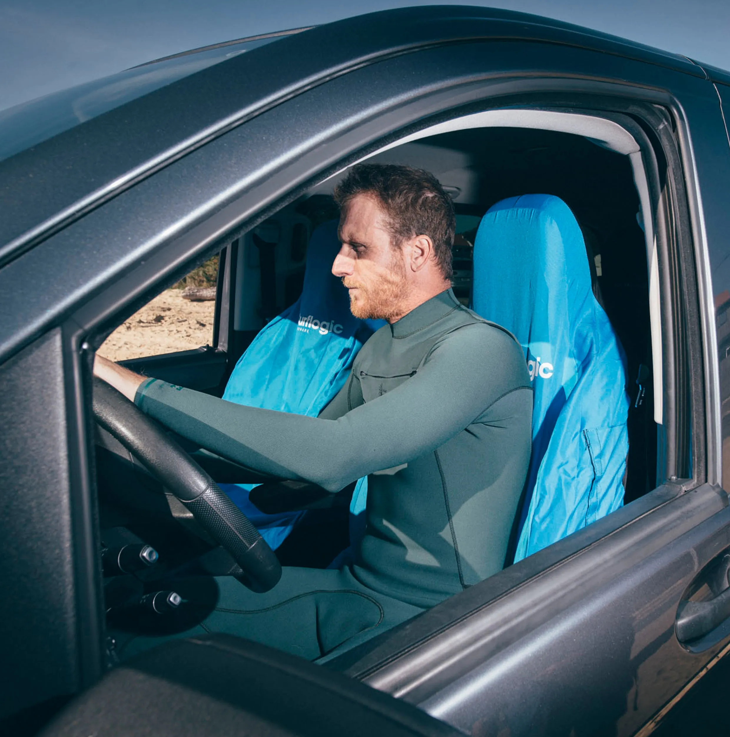 Surflogic - Waterproof Seat Cover Cyan (1 Piece) - SLH