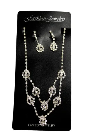 Swarovski Crystal Earring Necklace set TL3023 (Clip on)
