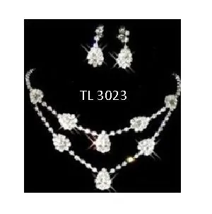 Swarovski Crystal Earring Necklace set TL3023 (Clip on)