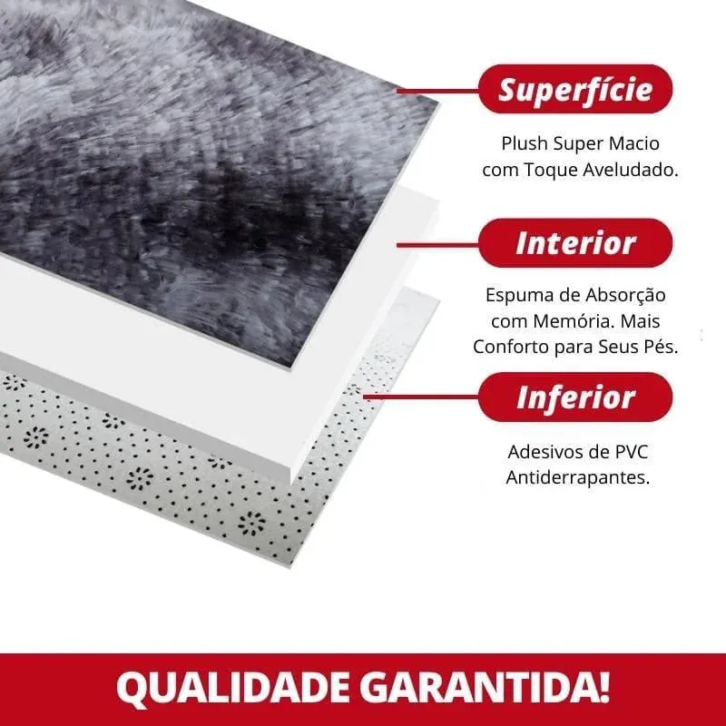 Tapete Luxury Felpudo Cinza Mescla