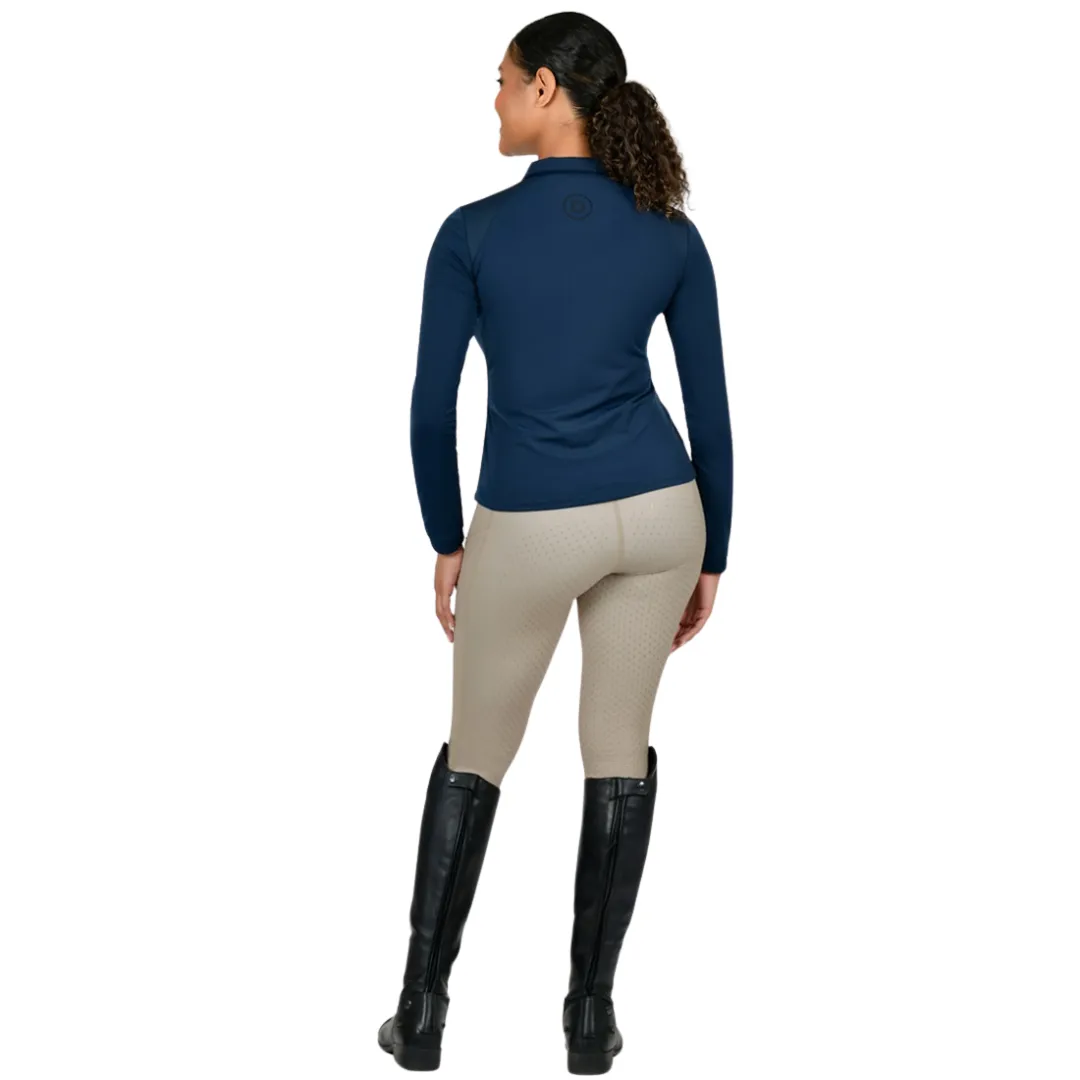 Thelma Long Sleeve Riding Polo - Naval Academy