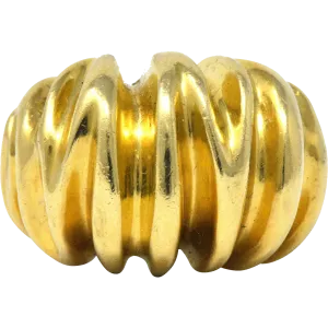 Tiffany & Co. Vintage 1970's 18 Karat Gold Bombè Fashion Ring
