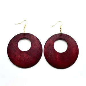 Trendy African Hollow  Wood Earrings