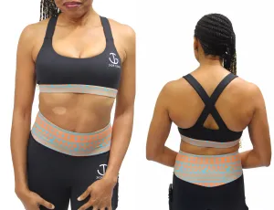 Tribal Striped Sports Bra