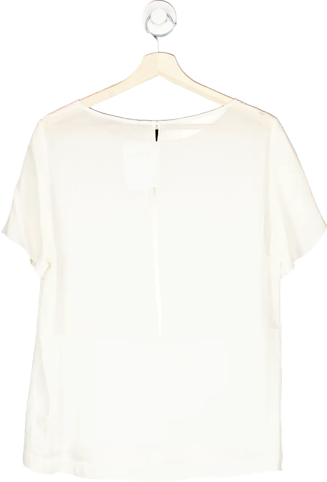 Uterque White Short Sleeve Blouse M