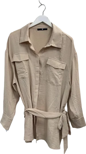 V by Very Beige Wrap Front Top UK 20