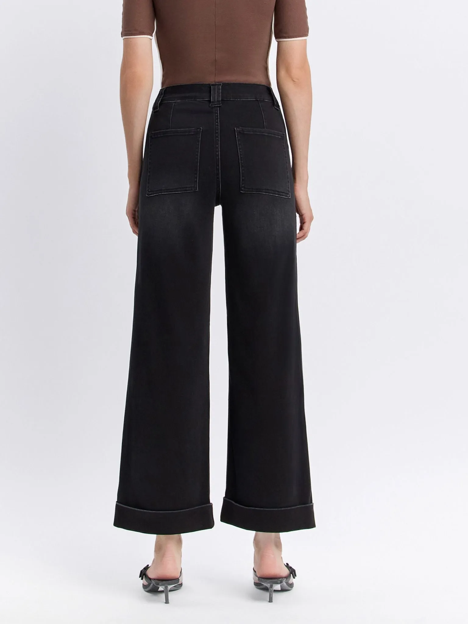 VERVET Black High Rise Super Soft Baggy Wide
