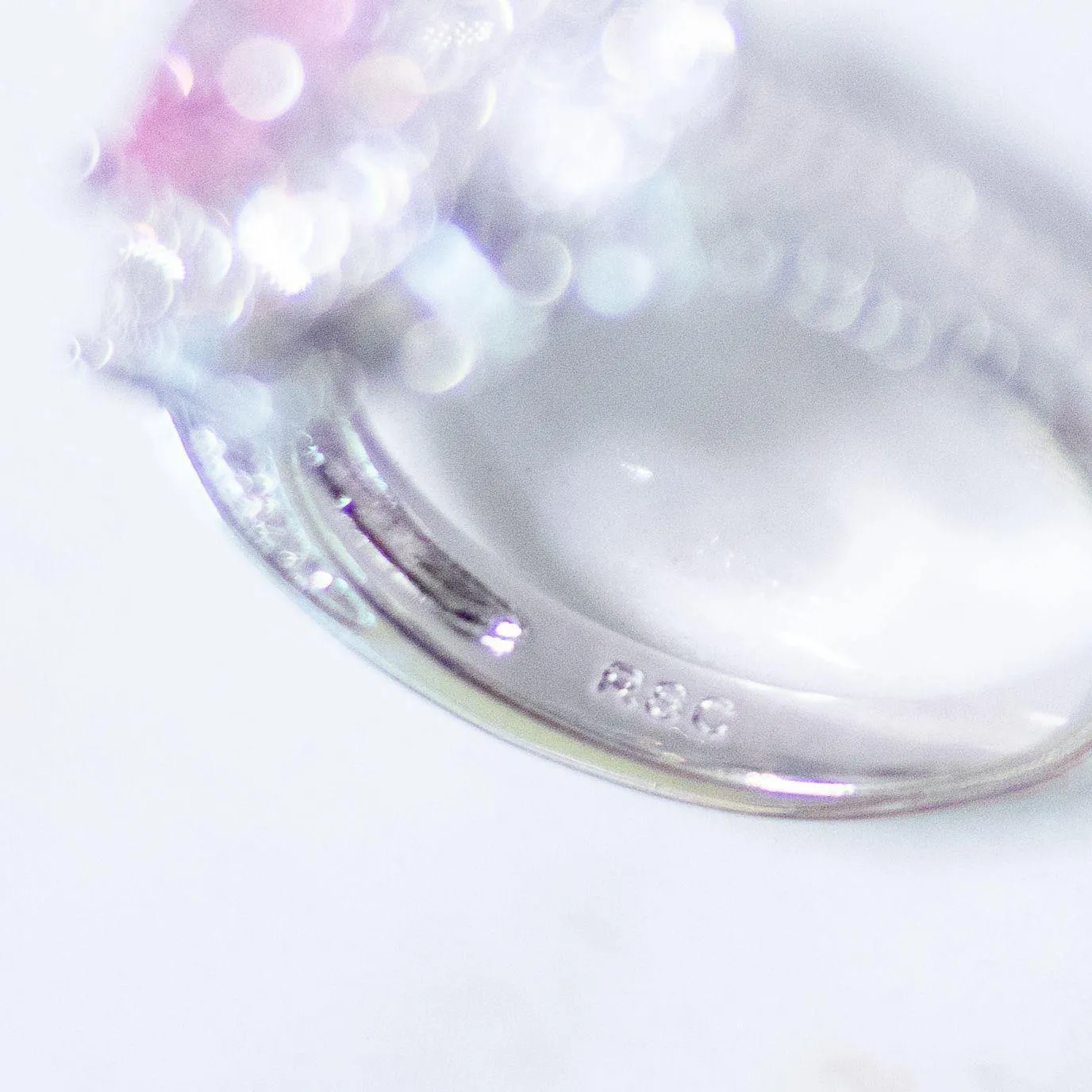 Vintage Art Deco Style Pink Crystal Statement Ring