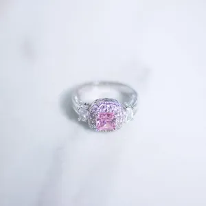 Vintage Art Deco Style Pink Crystal Statement Ring
