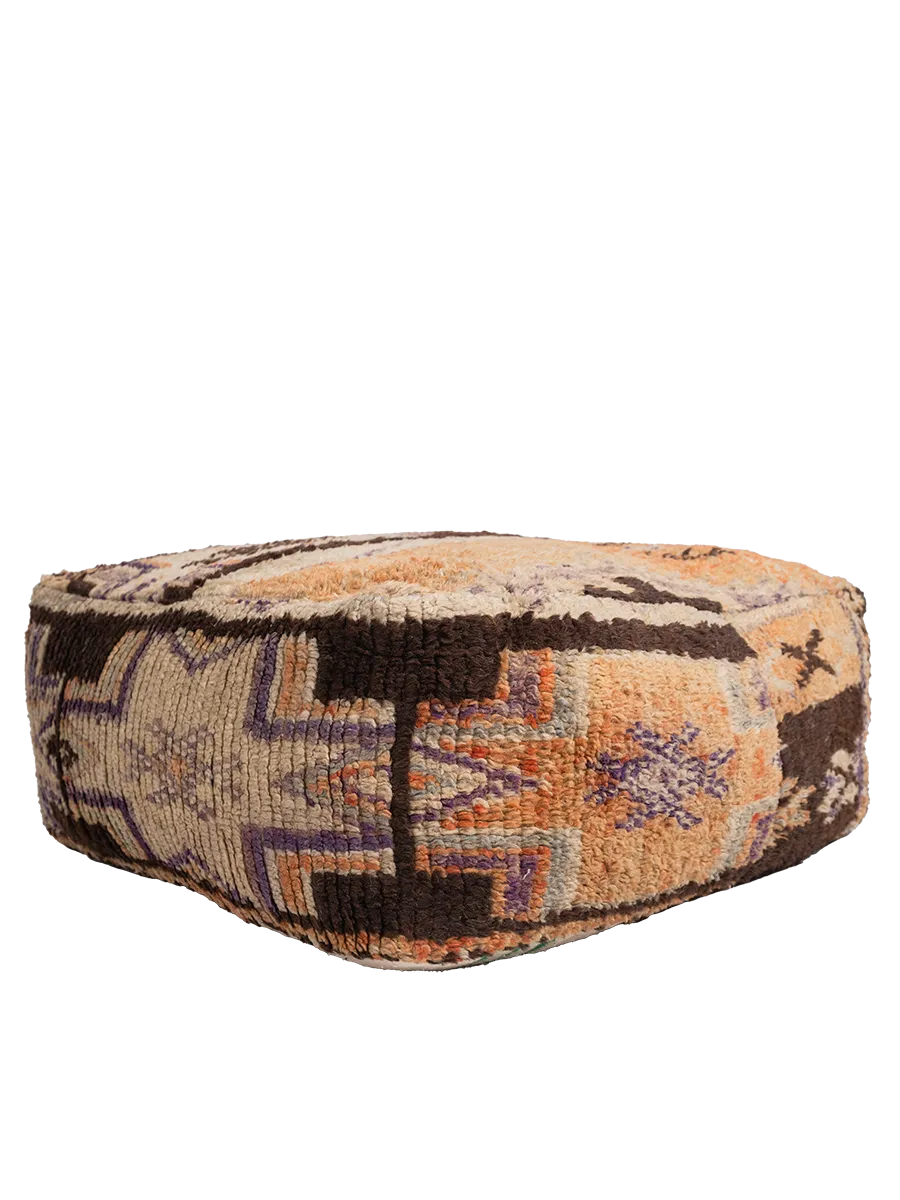 Vintage Beni M'Guild Pouf - Sandy Ochre