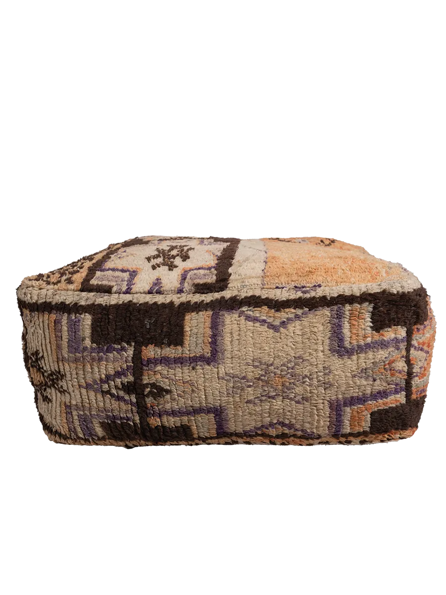 Vintage Beni M'Guild Pouf - Sandy Ochre
