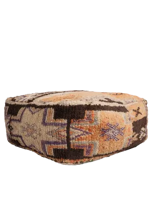Vintage Beni M'Guild Pouf - Sandy Ochre
