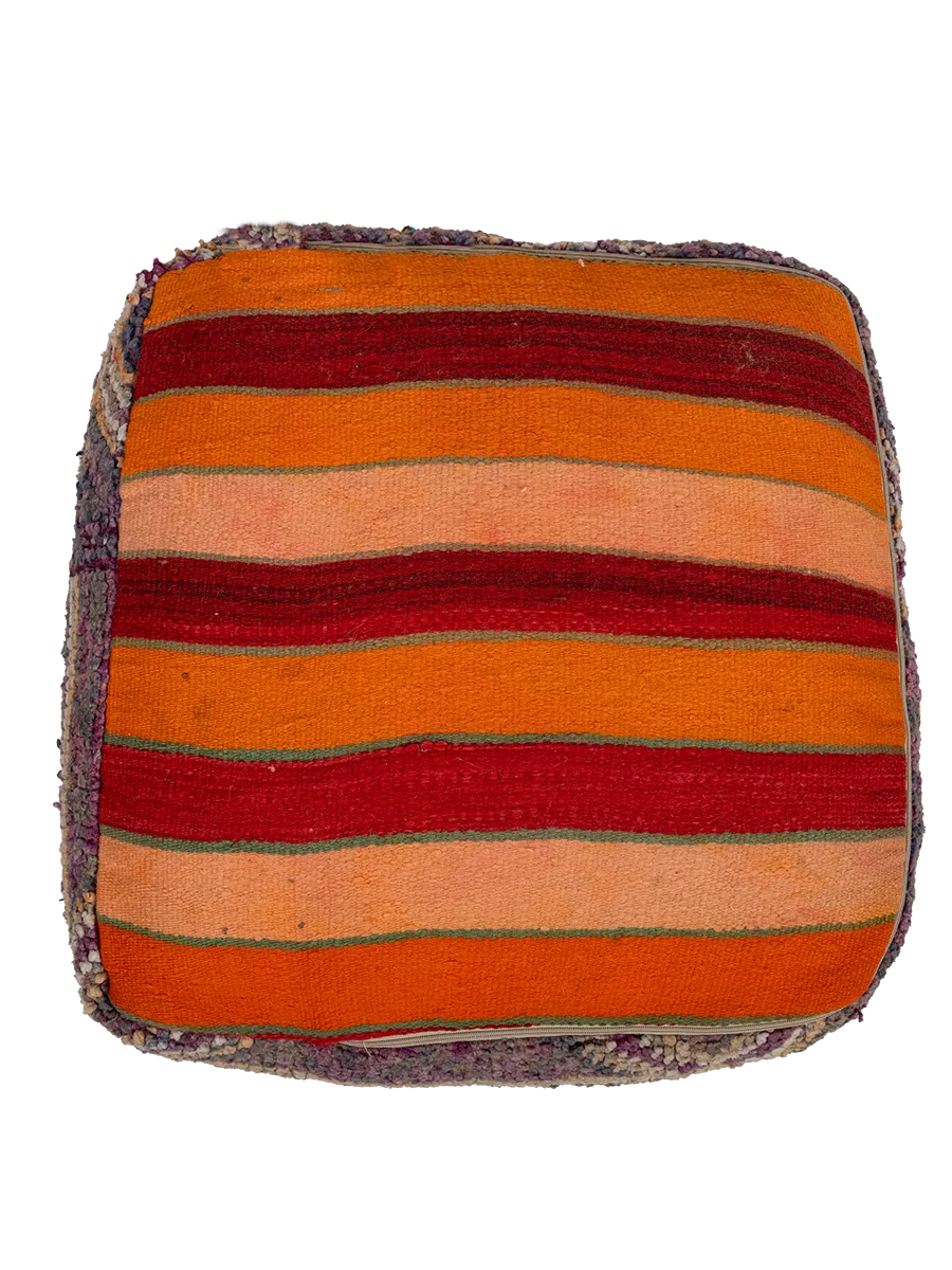 Vintage Beni M'Guild Pouf - Violet Diamonds