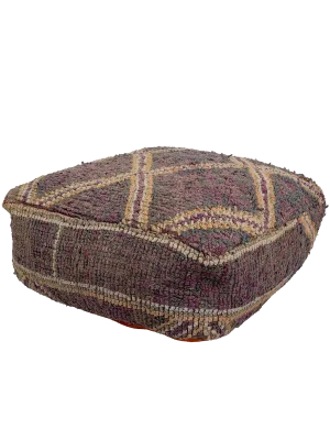 Vintage Beni M'Guild Pouf - Violet Diamonds
