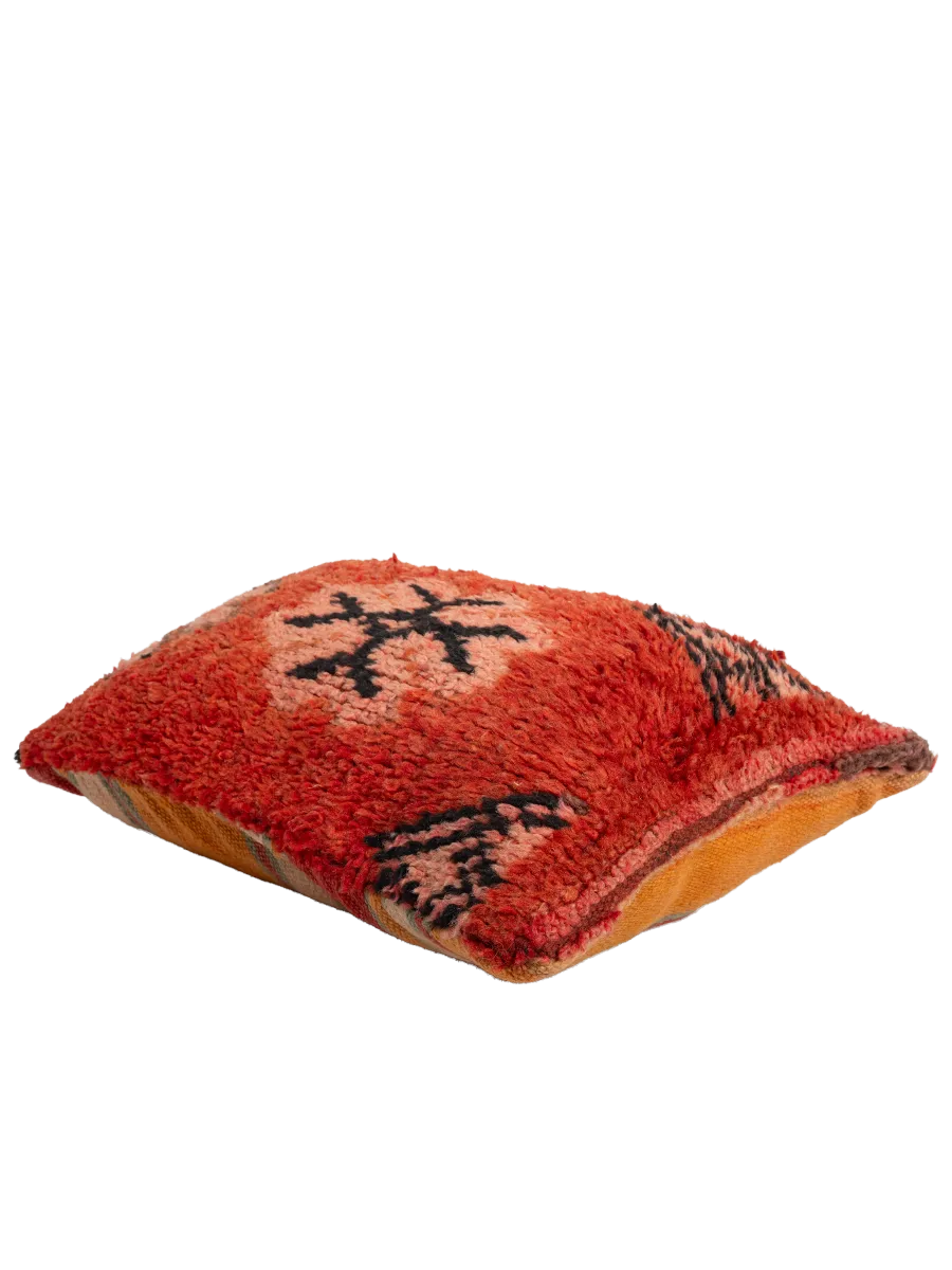 Vintage Rhamna Pillow - Symbolic Rustic Red