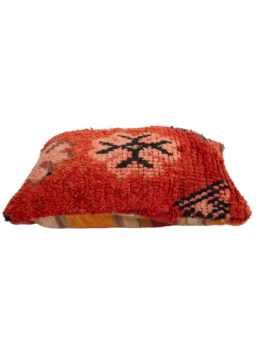 Vintage Rhamna Pillow - Symbolic Rustic Red