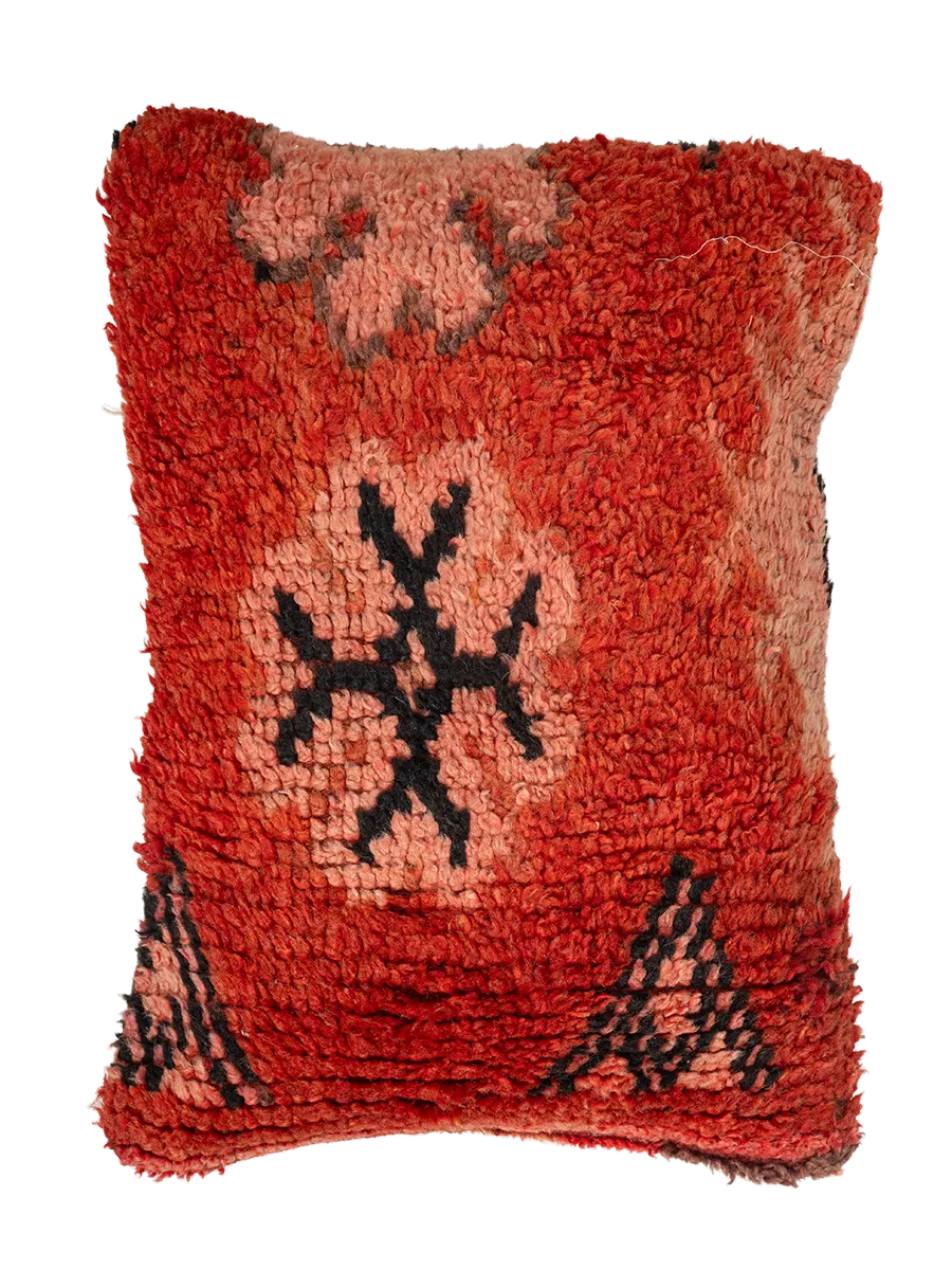 Vintage Rhamna Pillow - Symbolic Rustic Red