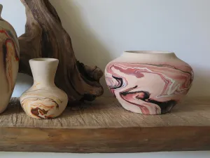 vintage sandy pink nemadji vase