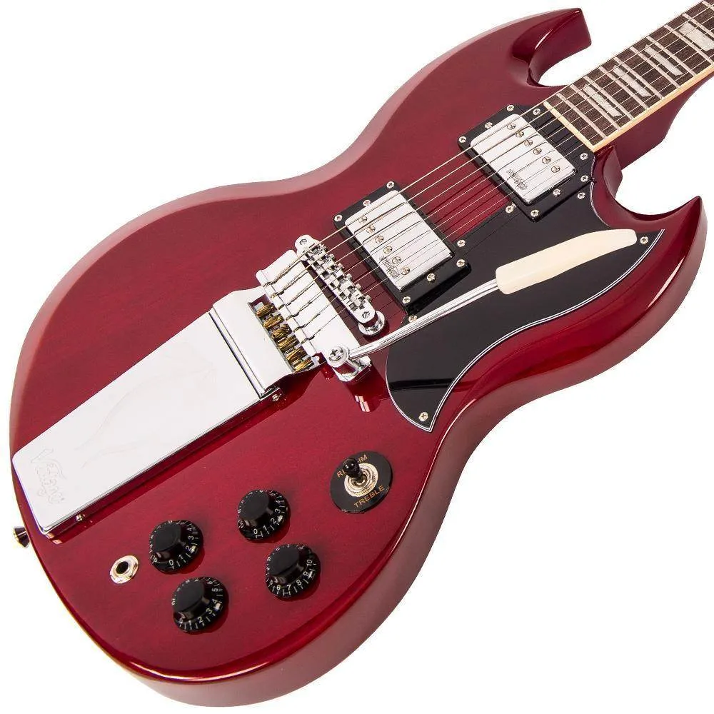 Vintage VS6V ReIssued with vintage style Vibrato ~ Cherry Red