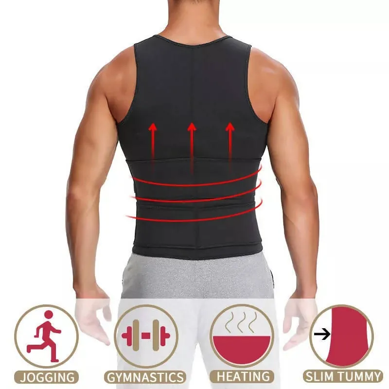 Waist Trainer for Men: Sauna Vest Body Sculpt