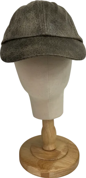 Weekday Green Faux Leather Cap UK M/L