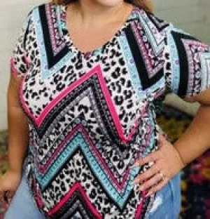 Wild in Chevron Top